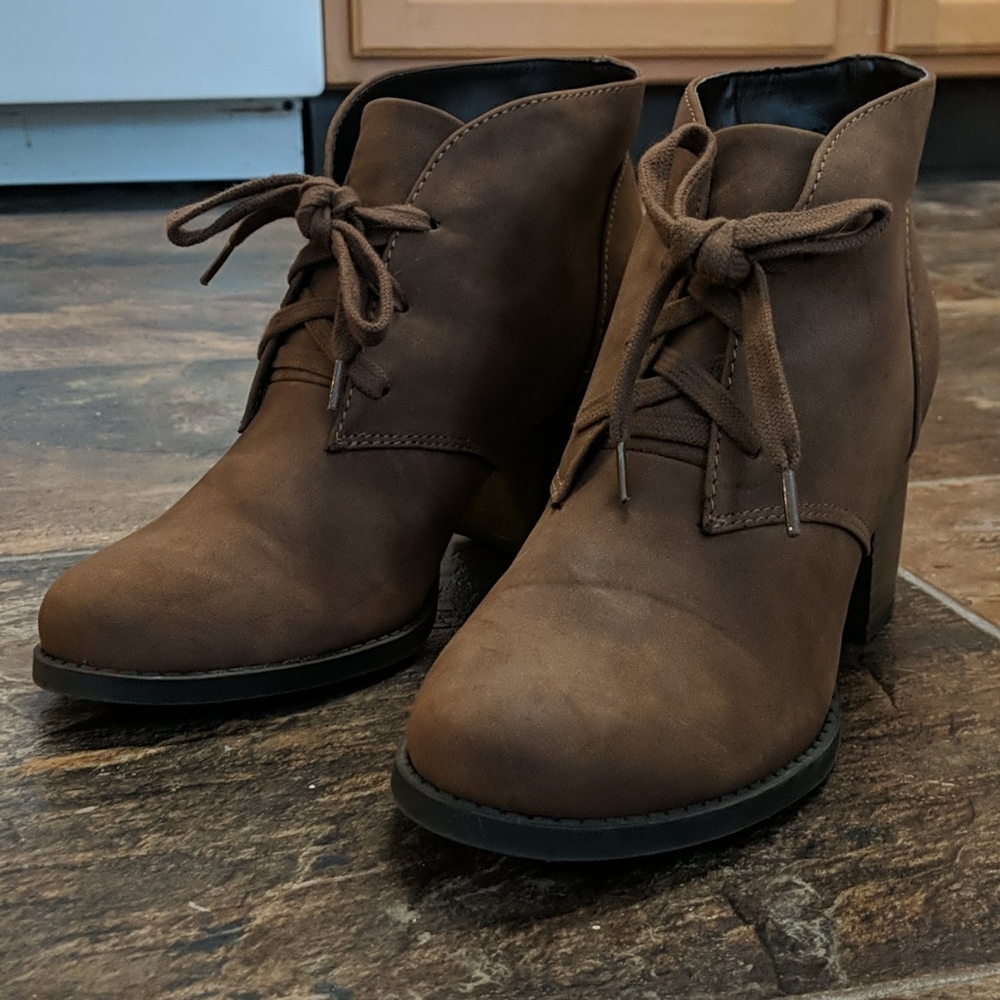 Brown booties